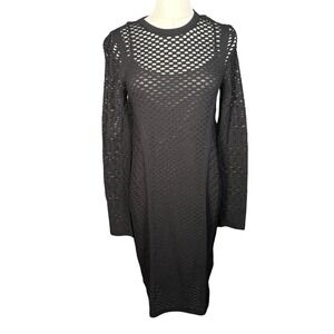 Missoni Black Mesh Long Sleeve Midi Dress Womens IT 40 US 4